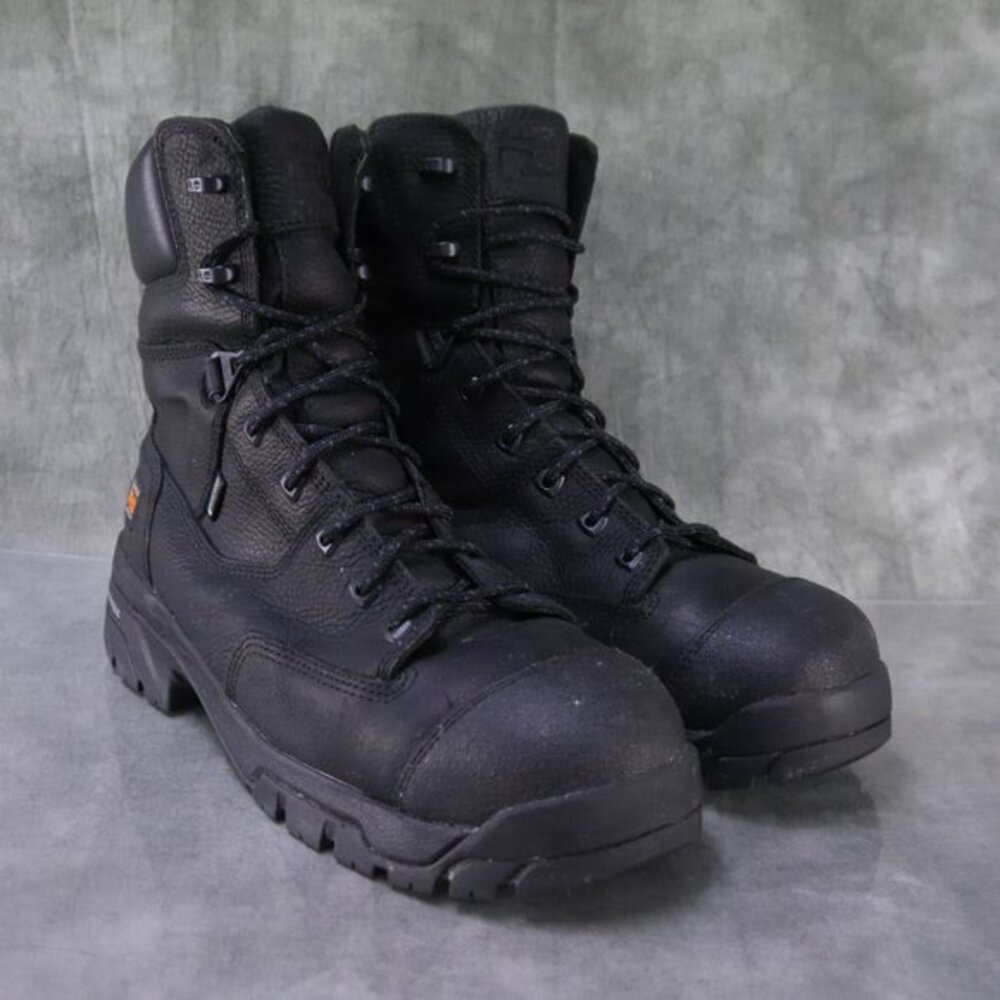 EUC Timberland Pro HELIX 8" Leather Waterproof Comp Toe Boots Size 11.5M S1-9284